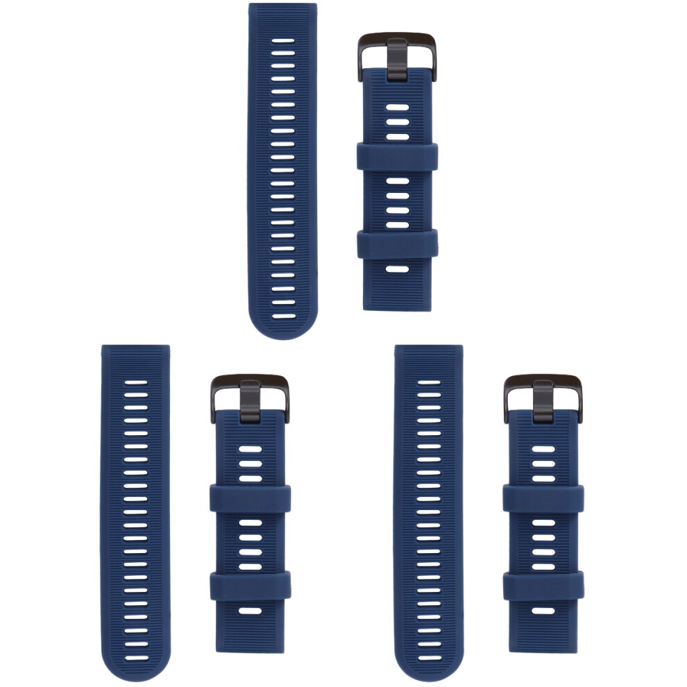 3Pcs Woven Pc Watch Straps Easy-Clean Durable Adjustable Bands Blue 3713722395626