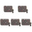 5Pcs Ladies Grey PU Small Coin Purse Compact Wallet 1