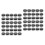 110Pcs Plastic Refillable Cream Jars Travel Cosmetics Storage Black 4