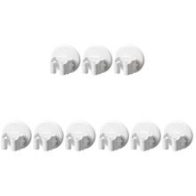 9Pcs Suction Cup Mop Clamp Broom Holder White Space Saving Organizer
