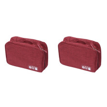 2Pcs Cable Carrying Case Waterproof Small Electronics Bag Travel Pouch
