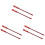 6Pcs Red Tubes Flexible Durable Elastic Bike Brake 1