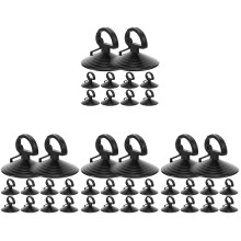40Pcs Compact Black Silicone Light Bulb Remover Suction Cup for Home