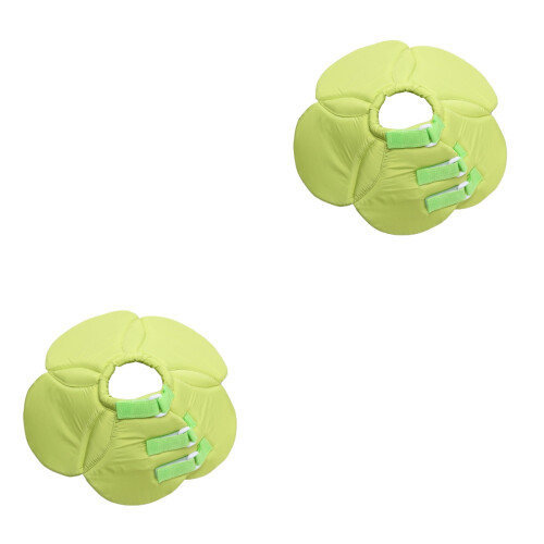 2Pcs Green Cloth Pet Collar Soft Durable Elizabethan Cone for 2