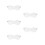 5Pcs Sturdy Miniature Plastic Doll Glasses for Doll Accessories Decor 1