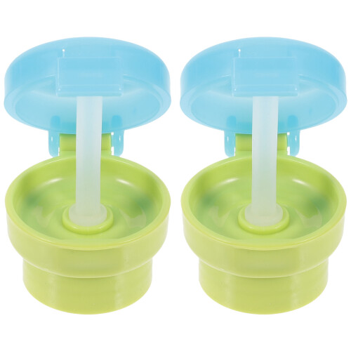 8Pièces Bouchons Verseurs Silicone Vert Réutilisables Lid Bouteille 1