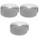 3Sets Silver Shock-Absorbent Handlebar Tape Nonslip Wrap for Bicycle 3