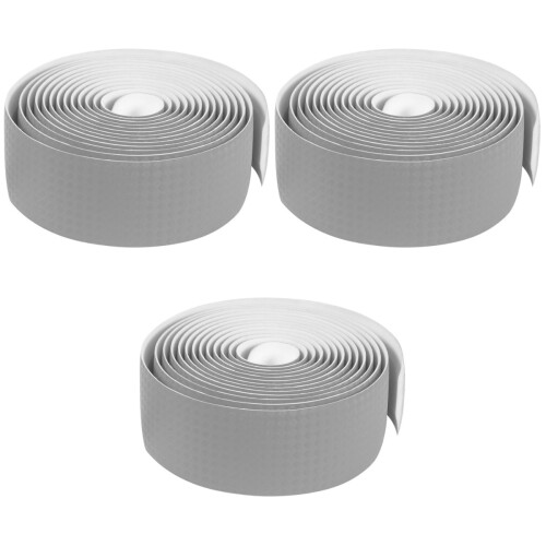 3Sets Silver Shock-Absorbent Handlebar Tape Nonslip Wrap for Bicycle 2