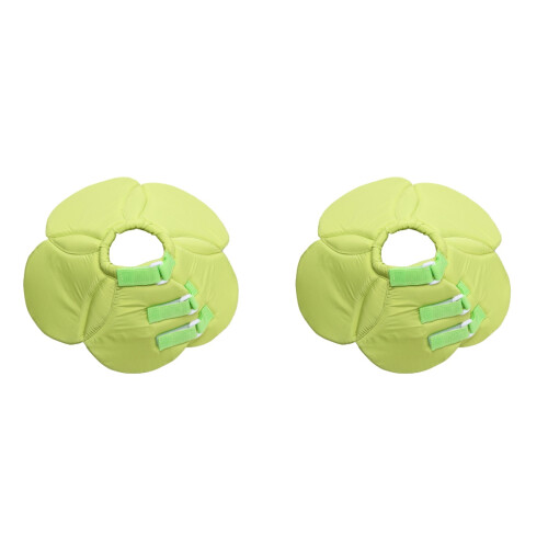 2Pcs Green Cloth Pet Collar Soft Durable Elizabethan Cone for