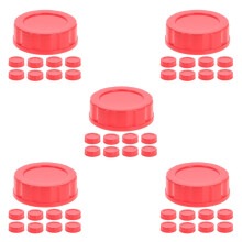 50Pcs Durable Bottle Lid Caps Red Leakproof Travel Replacement