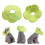 2Pcs Green Cloth Pet Collar Soft Durable Elizabethan Cone for 9