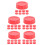 50Pcs Durable Bottle Lid Caps Red Leakproof Travel Replacement 8