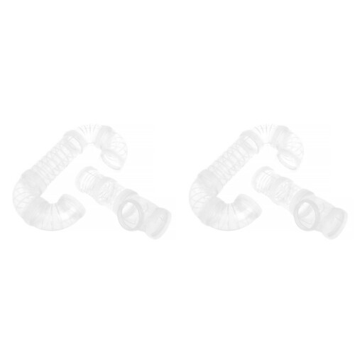 4Pcs Durable Plastic Hamster Cage Tubes White Animal Cage Accessories 1