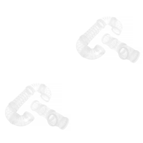 4Pcs Durable Plastic Hamster Cage Tubes White Animal Cage Accessories 2