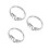 3Pcs Fashionable Silver Open Finger Rings Adjustable Ring 1
