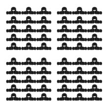 200Pcs Plastic Ceiling Mount Pipe Clips Heavy Duty Black for Plumbing