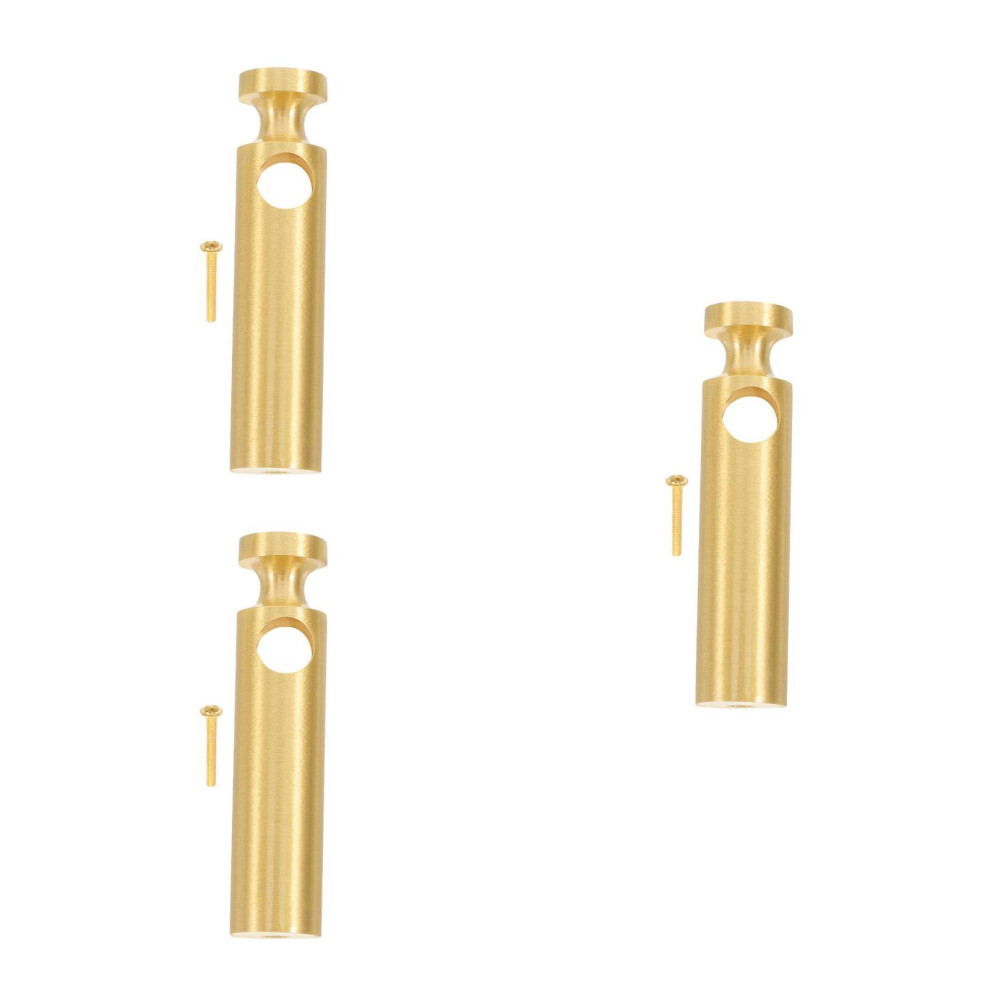 3Pcs Brass Metal Spindle Connectors For Wine Cabinets And Railings 3713722358133
