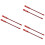 6Pcs Red Tubes Flexible Durable Elastic Bike Brake 6