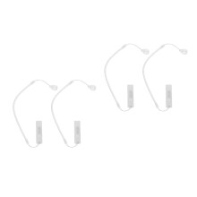4Pcs White Stylus Pen Lanyard with Elastic Spring Rope and Secure Clip