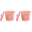 2Pcs Pink Portable Chamber Pot Thick Plastic Urinal for Disabled Use 1