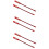 6Pcs Red Tubes Flexible Durable Elastic Bike Brake 8
