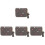 4Pcs Grey PU Change Purse Compact Wallet for Women Storage 1