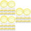 72Pcs Lightweight Yellow Plastic Face Cream Jars for Travel Use 8