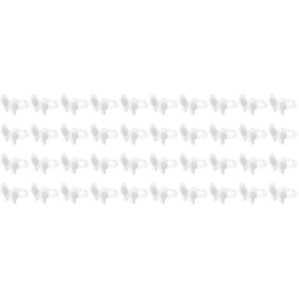 Villcase 100Pcs Clear Nail Art Ring Display Stand For Professional Nail Display