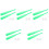 5Sets Light Green Plastic Baseball Bat Set for Toddlers Training Toy 4