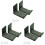 6Pcs Sturdy Metal Snowboard Wall Mount Holder -Saving Rack 1