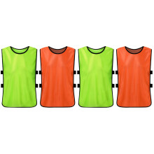 4Pcs Football Training Vest Lightweight Breathable Polyester Game Tool
