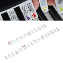Removable Silicone Piano Keyboard Sticker 61 Keys Label Large Note
