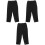 3Pcs Polyester Chef Pants Black Loose Fit Breathable Kitchen Trousers 1
