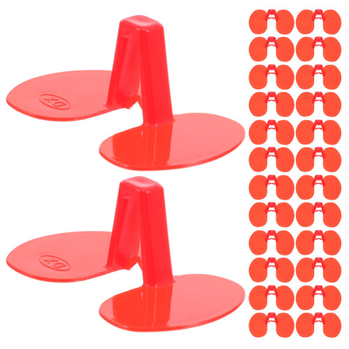 500Pcs Red Pinless Peepers for Chickens Lightweight & Protective 2