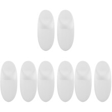 8Pcs White Silicone Toothbrush Wall Mount Holder for Bathroom