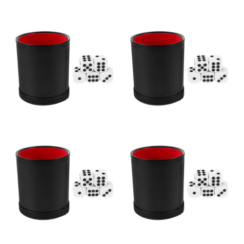 4Pcs Durable PU Cups Quiet Rolling for Tabletop & Party Games