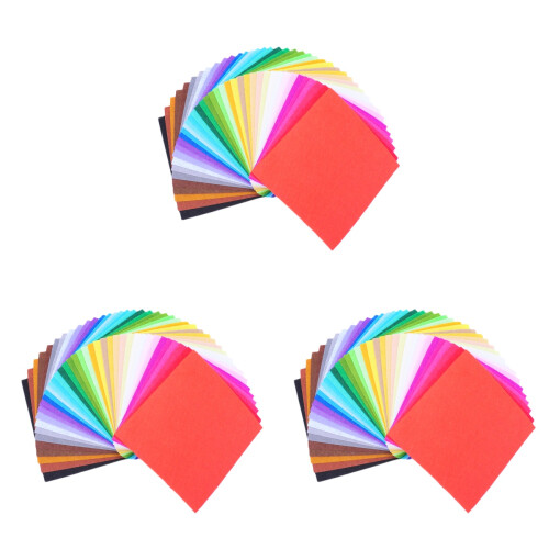 120Pcs DIY Felt Sheets Assorted Colors Portable Manual Craft Material