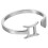 4Pcs Elegant Silver Open Rings Adjustable Rings for Ladies 2