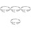 4Pcs Elegant Silver Open Rings Adjustable Rings for Ladies 4
