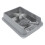 1Set Sturdy Stainless Steel Covered Cat Litter Pan Light Grey 1