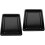 2Pcs Spacious Black Enamel Roasting Pans Induction Baking Sheets 4