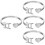 4Pcs Elegant Silver Open Rings Adjustable Rings for Ladies 7