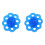 2Pcs Blue Elastic Hand Grip Exerciser 8-Hole Finger Strengthener 1