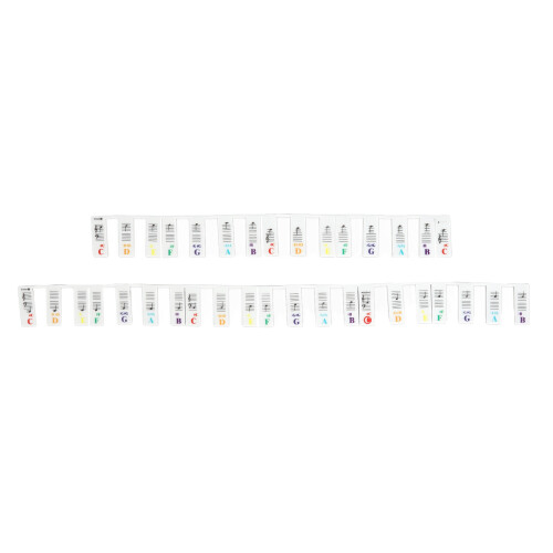 Removable Silicone Piano Keyboard Sticker 61 Keys Label Large Note 1