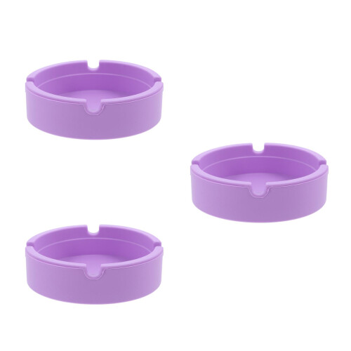 3Pcs Multi Use Violet Silicone Coasters Non Slip Mats