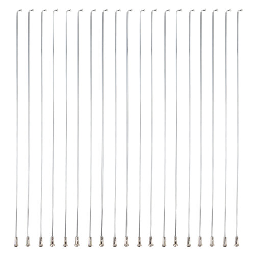 36Pcs 14G Galvanized Steel Bike Spokes Silver J Bend Replacement Kit