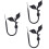3Pcs Heavy-Duty Black Metal Curtain Tiebacks Hooks with Leaf Design 5