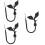 3Pcs Heavy-Duty Black Metal Curtain Tiebacks Hooks with Leaf Design 6