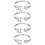 4Pcs Elegant Silver Open Rings Adjustable Rings for Ladies 8