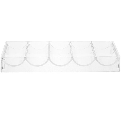 2Pcs Durable Transparent Acrylic Poker Chip Box with Multi-Grid Design 1